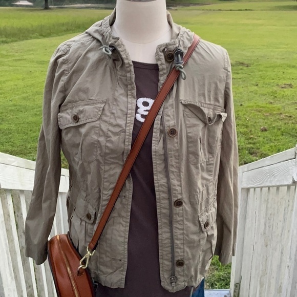 LOFT Green Utility Jacket Size SP Great Condition - Picture 1 of 9